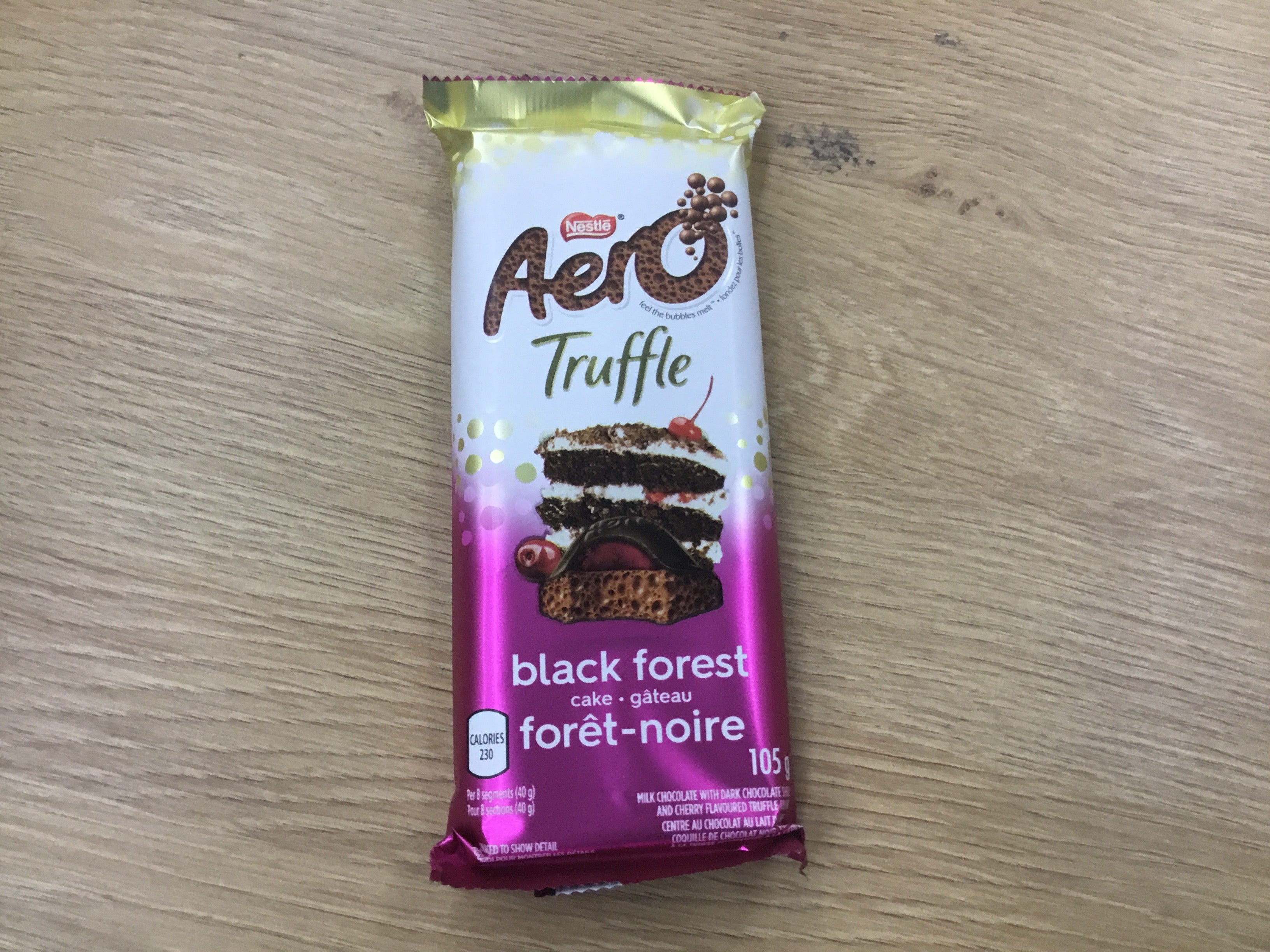 Aero Truffle Black Forest - milk chocolate with dark chocolate & cherry flavoured Truffle filling 105g